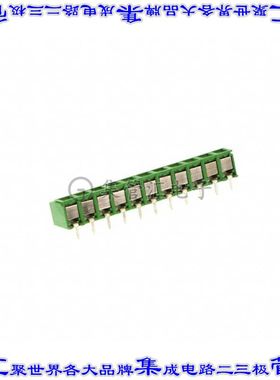 1-284094-1 线对板连接器11POS接线端子5.08mm通孔垂直带板