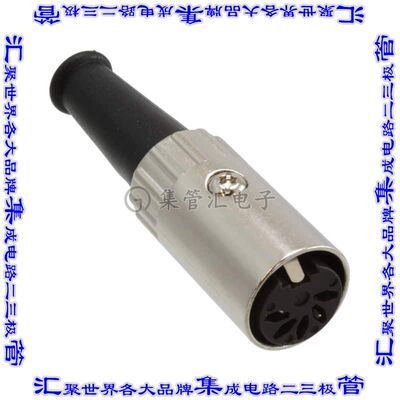 06AL5FX 圆形连接器5POS插头母插口焊接锡自由悬挂