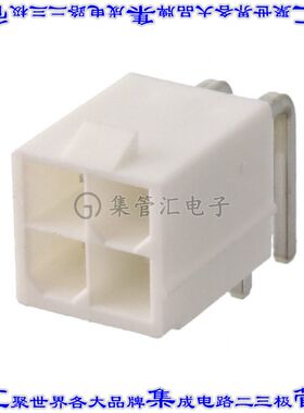 649004227222 针座连接器4POS接头2排4.2mm公形插针通孔直角锡
