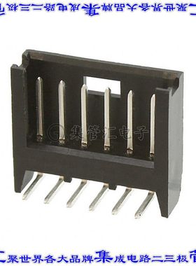 280379-1 针座连接器6POS接头2.54mm公形插针通孔直角锡