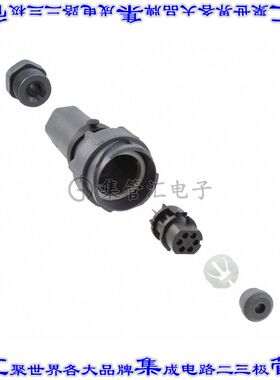 PXP7011/06S/ST/0507 圆形连接器6(电源)插座母插口螺钉镍自由悬