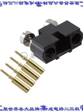 M80-5630405 矩形连接器4POS接头2排2mm公引脚黑色压接镀金自由悬