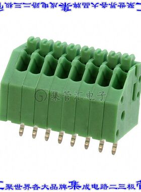 1989803 线对板连接器8POS接线端子2.5mm通孔45角度带板