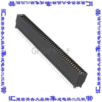 1-5530843-0 卡边缘连接器86POS母头2排2.54mm黑色镀金