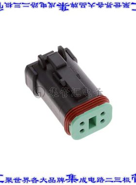 DT06-4S-CP01 矩形连接器外壳4POS插头2排4.45mm母形插口黑色自由