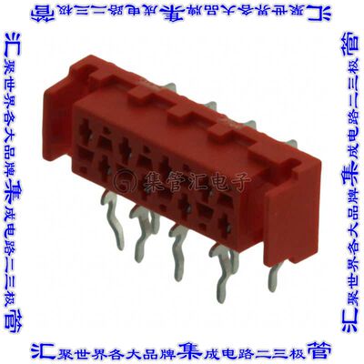 338070-8 针座连接器8POS插座2排2.54mm叉状通孔直角锡