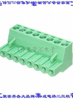 SH08-5,08 端子块连接器8POS插头母插口5.08mm绿色自由悬挂