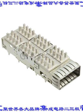 1888631-2 插拔式连接器机架QSFP+通孔直角压配