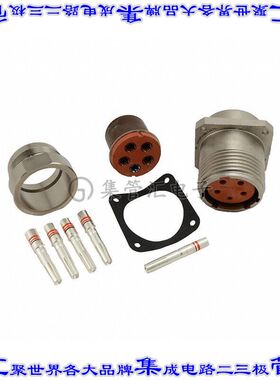 CL90555FS32412S 圆形连接器5(电源)插座母插口压接镀金面板安装