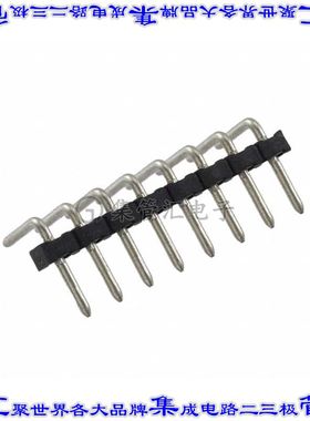 1737077 端子块连接器8POS接头公引脚无罩3.5mm黑色90DEG通孔