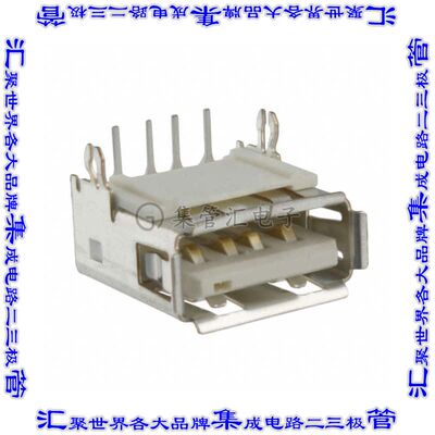 87520-0010BLF 连接器USB-A插座4POS USB 2.0通孔直角