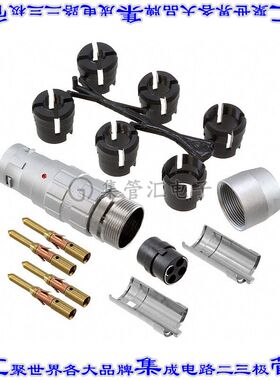 JBXFD3G04MCSDSR 圆形连接器4POS插头公引脚压接镀金自由悬挂