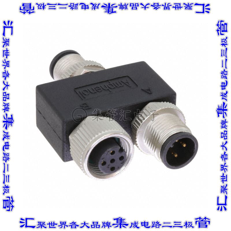 YA-A03M-A03M-A03F-01连接器适配器配电器Y形公引脚至母插口