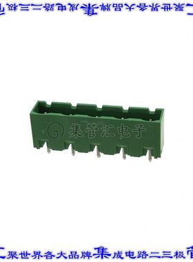 796980-5 端子块连接器5POS接头公引脚带罩7.62mm绿色垂直通孔
