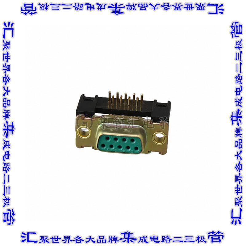 DEM09S532N 连接器9POS插座母插口2排D-Sub通孔直角
