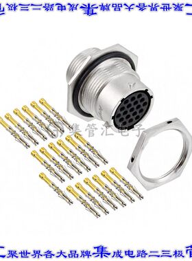 RT0W71419SNH-K 圆形连接器19POS插座母插口压接镀金面板安装