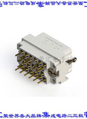 516-020-520-302 背板连接器20POS插头公母4排3.81mm通孔灰色