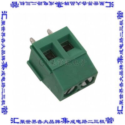 OSTVI020152 线对板连接器2POS接线端子5mm通孔水平带板