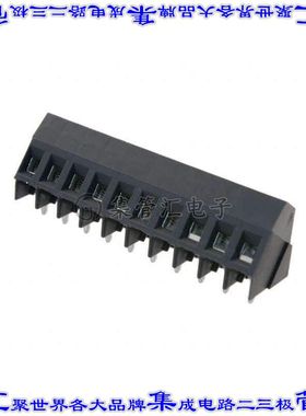 1-796689-0 线对板连接器10POS接线端子5mm通孔35角度带板