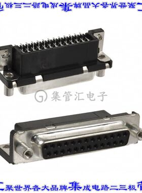 D25S33E4GV00LF 连接器25POS插座母插口2排D-Sub通孔直角