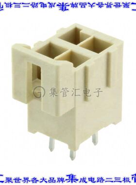 1722992204 针座连接器4POS接头2排3.5mm公形插针通孔直针镀金