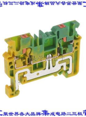 CPG2.5 端子块连接器2POS接地地面5.0mm绿色黄色12-24AWG