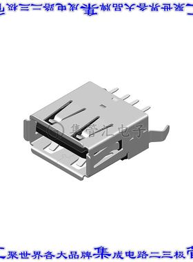 CU01SAV1S00 连接器USB-A插座4POS USB 2.0通孔