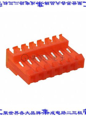 MTD-B-07-A-1 矩形连接器7POS插座3.96mm母插口橙色IDC锡自由悬挂