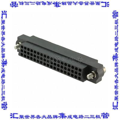 M83-LFC1F2N54-0000-000 矩形连接器54POS插座3排2mm母插口黑色压