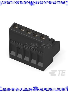 796641-5 端子块连接器5POS插头母插口5mm黑色自由悬挂