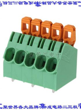 1792258 线对板连接器5POS接线端子7.5mm通孔30角度带板