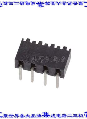 2314938-4 针座连接器4POS插座2mm母形插口通孔直角镀金