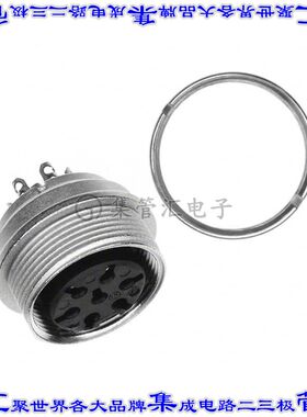 T3478100U 圆形连接器7POS插座母插口焊杯银面板安装