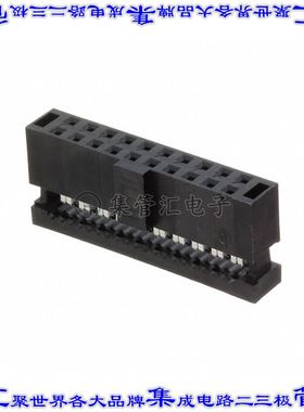 HCSD-10-01-N 矩形连接器20POS插口2排2.54mm母插口黑色IDC镀金自