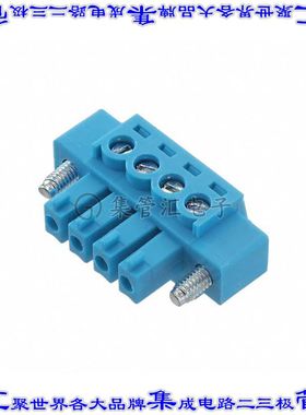 TBP02P1W-381-04BE 端子块连接器4POS插头母插口3.81mm蓝色自由悬