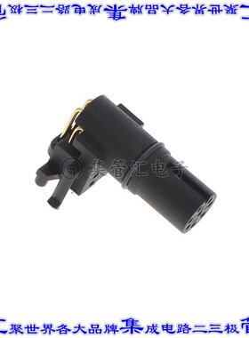 M12A-08PFFR-EE0001 圆形连接器8POS插座母插口焊接镀金通孔直角