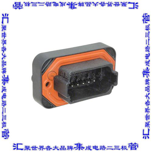 DT13-12PB 针座连接器12POS接头2排4.44mm公形插针通孔镍