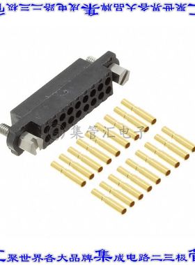 M80-4601805 矩形连接器18POS插座2排2mm母插口黑色压接镀金自由