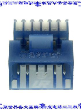 3-647002-6 矩形连接器6POS插头2.54mm公引脚蓝色IDC锡自由悬挂直