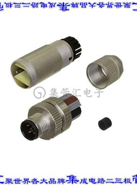 1424662 圆形连接器5POS插头公引脚弹簧架镀金自由悬挂