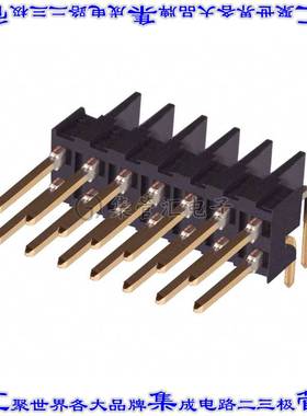 86479-5 针座连接器14POS接头2排2.54mm公形插针通孔直角镀金