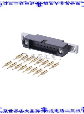 M80-5C11605MU 矩形连接器16POS插头2排2mm公引脚黑色压接镀金面