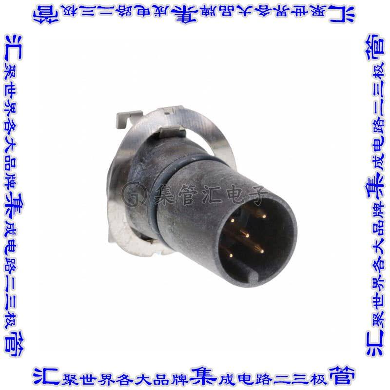 MSAS-05PMMT-EE0001 圆形连接器5POS插头公引脚焊接镀金表面贴装