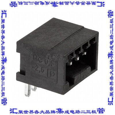 1963447 端子块连接器4POS接头公引脚带罩2.5mm黑色90DEG通孔