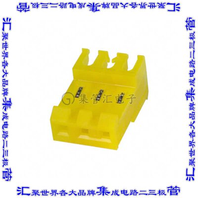 3-640600-3 矩形连接器3POS插座3.96mm母插口黄色IDC锡自由悬挂