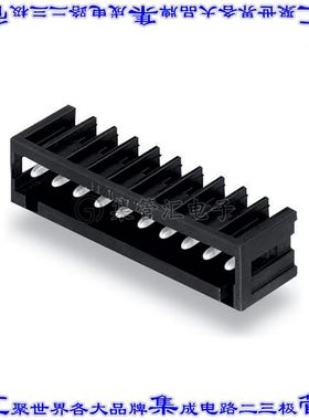 734-164/105-604 端子块连接器4POS接头公引脚带罩3.5mm黑色90DEG