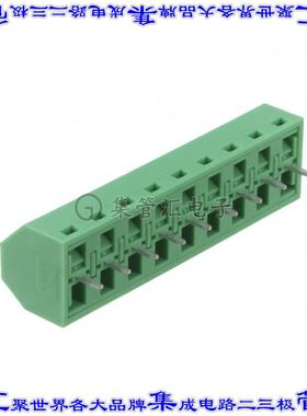 1869282 线对板连接器9POS接线端子5.08mm通孔55角度带板