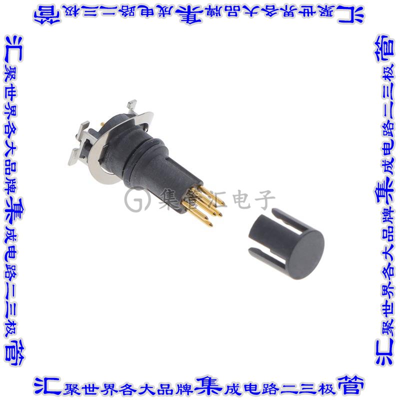 M8S-06PMMT-EE0001 圆形连接器6POS插头公引脚焊接镀金表面贴装