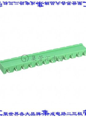 1766877 端子块连接器12POS接头公引脚带罩7.62mm绿色垂直通孔