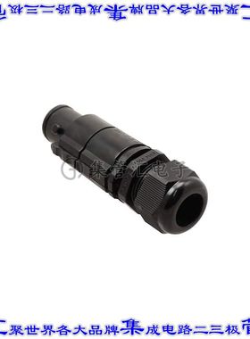 SNLM-P-S50-25L-BK 圆形连接器1POS插头公引脚固定螺钉银自由悬挂